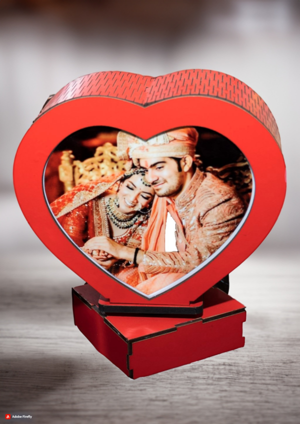 Personalised Heart Shape Photo Frame
