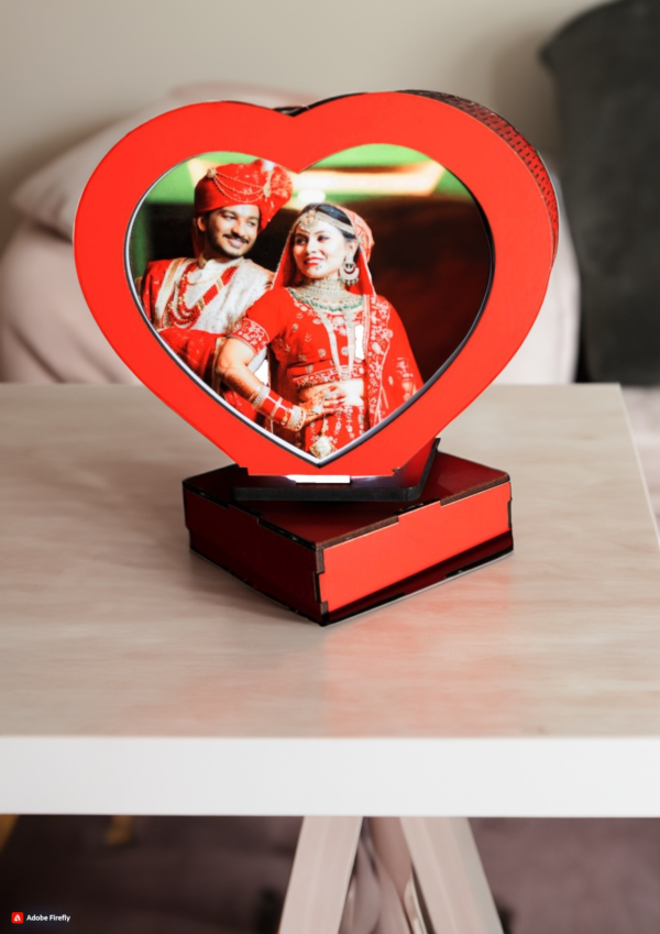 Personalised Heart Shape Photo Frame - Image 3