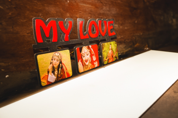 Personalized Photo Frame, 3 Pic Photo Frame, Love Photo Frame - Image 2